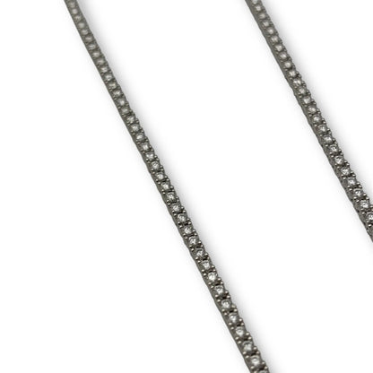 Cubic Zirconia Tennis Necklace - Chrome Dealers
