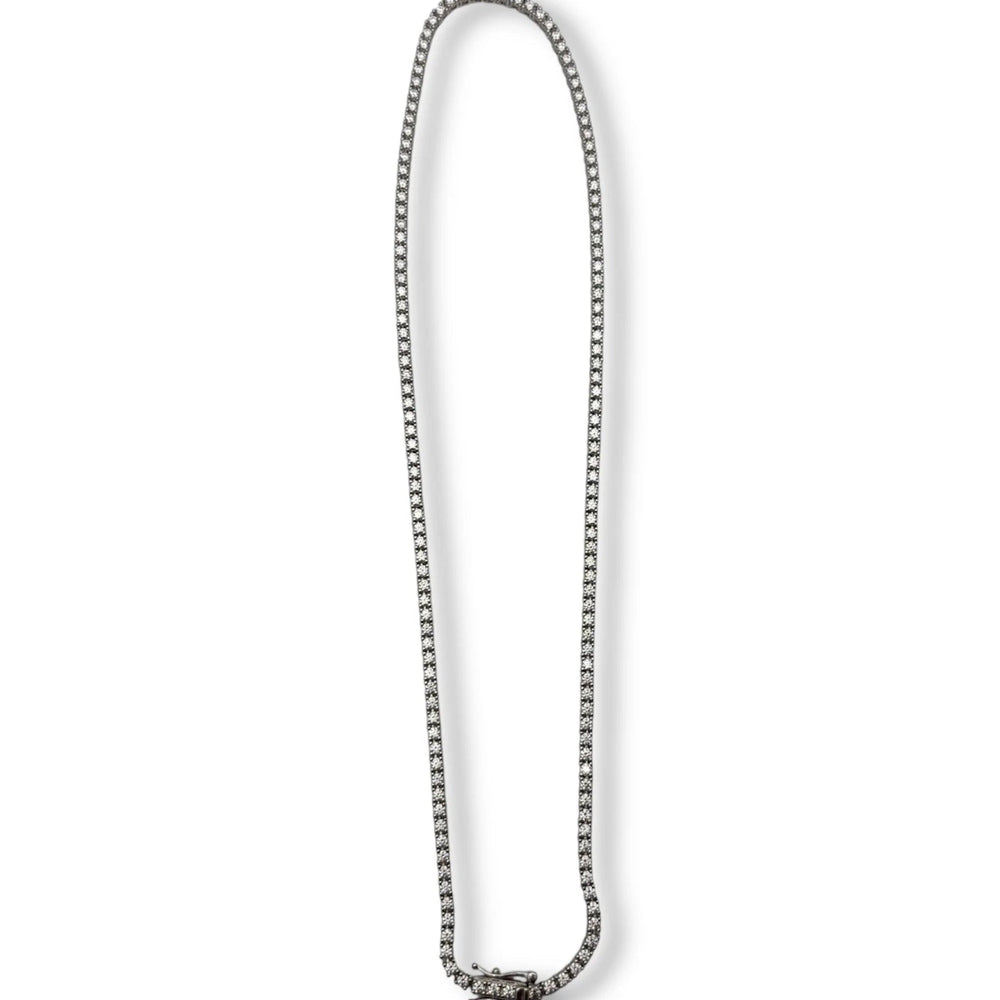 Cubic Zirconia Tennis Necklace - Chrome Dealers