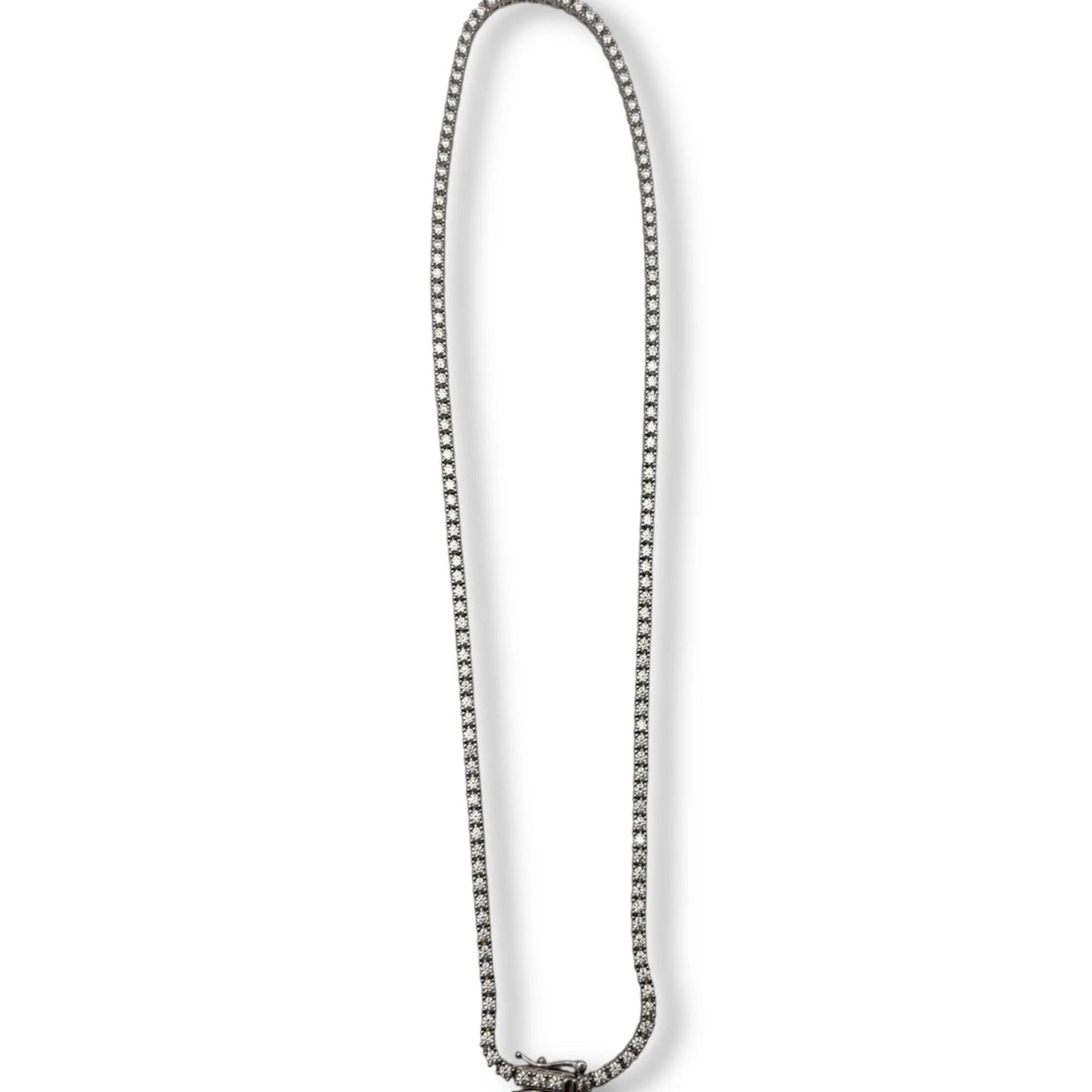 Cubic Zirconia Tennis Necklace - Chrome Dealers